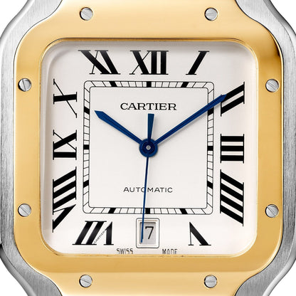 Santos de Cartier Large Model | 40mm, Two-Tone Steel & 18K Yellow Gold, Silver Dial