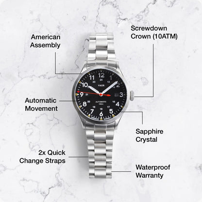 A5 Field Black Auto - 40mm USA