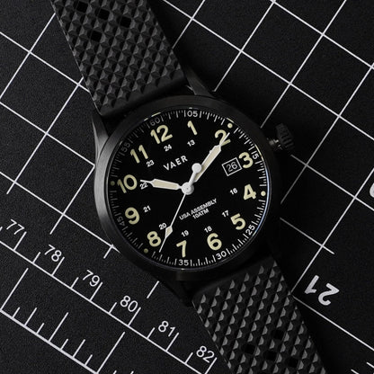 Black FKM Waffle Strap